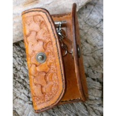 Handmade Leather 4  Key Case Brown